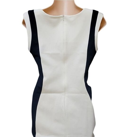 MNG Cream & Navy Colorblock Sleeveless Suit Dress - Picture 6 of 11